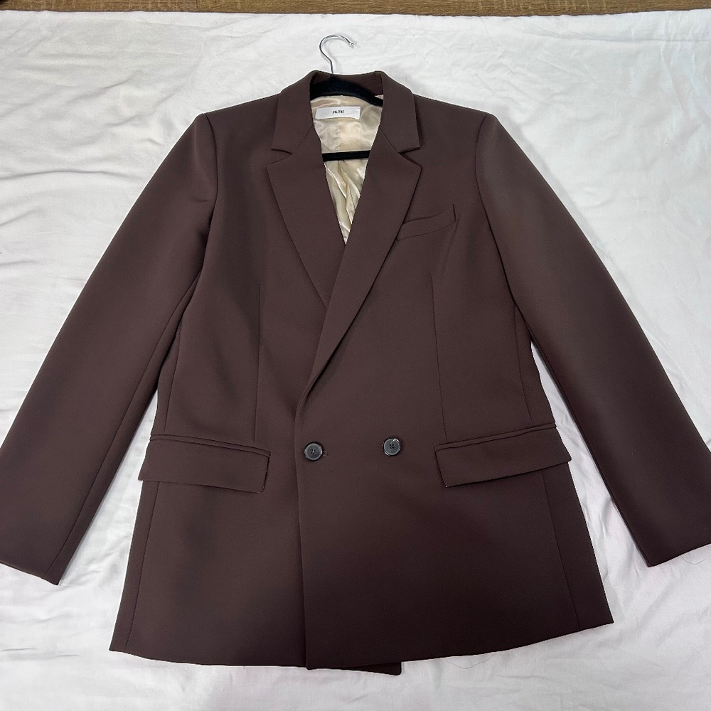 Solotre Brown Blazer Jacket - Women